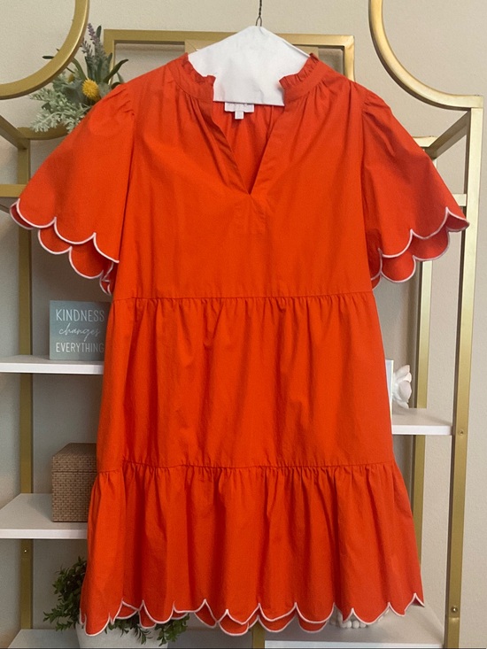 Sugarlips Dresses & Skirts - Bright Orange Scallop-Trim women’s